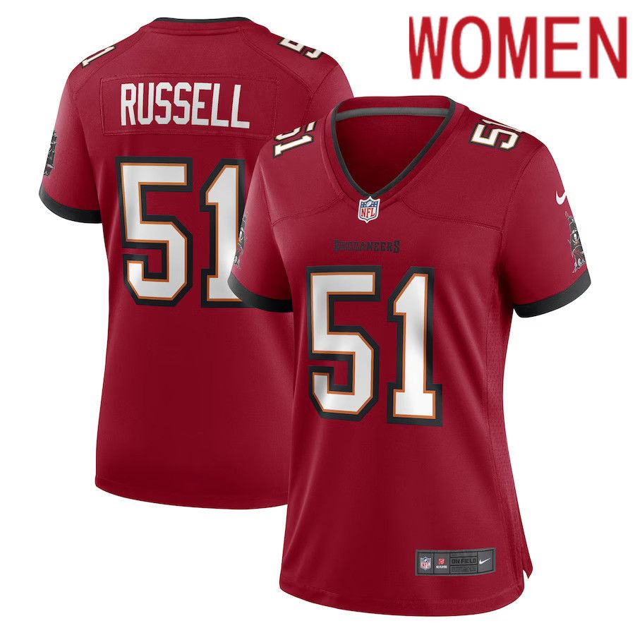 Women Tampa Bay Buccaneers #51 J.J. Russell Nike Red Game Player NFL Jersey->women nfl jersey->Women Jersey